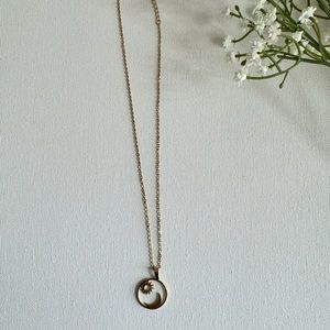 Moon and the star gold necklace